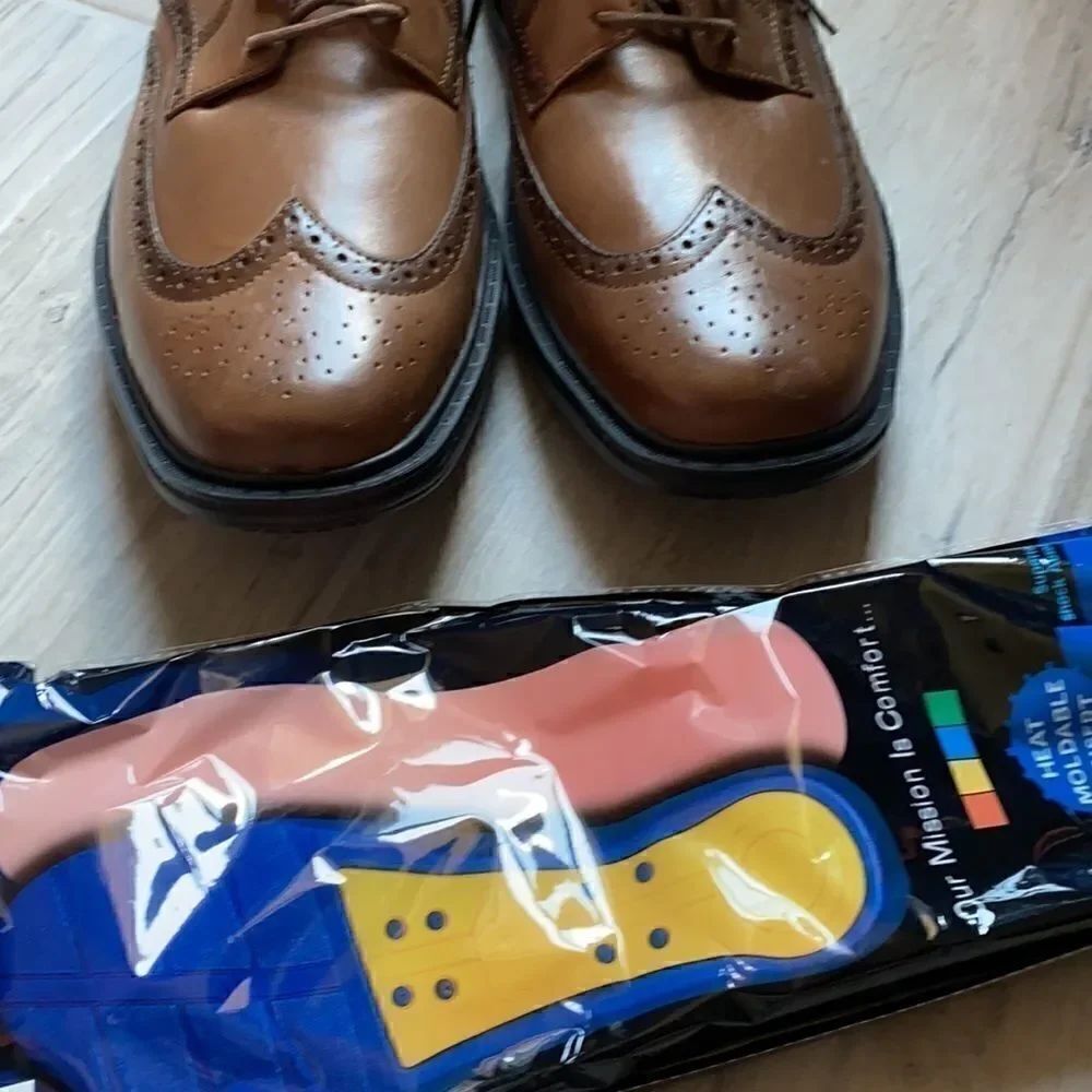 NWOT Dr Comfort Chestnut Brown 8 1/2 W STK 8320 Shoes Comfort Oxford Diabetic - Picture 5 of 12